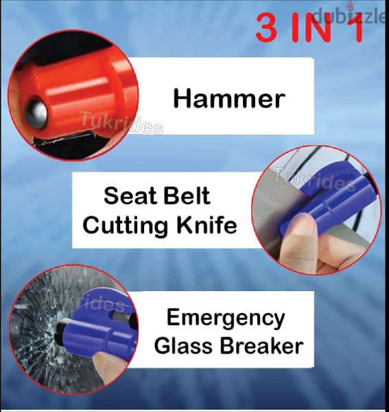 مفتاح طوارىء فتح السيارة  Car Escape Tool Glass Breaker Belt Cutter 4