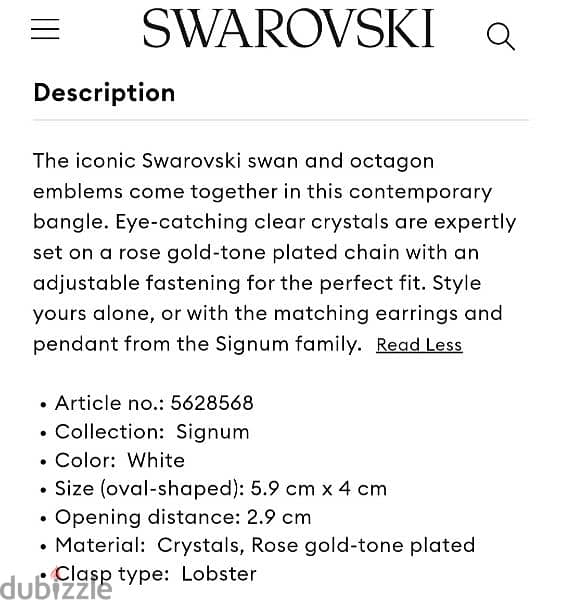 Swarovski - Bracelet - Jonc Signum [White Swan, Rose Gold Plated]. 6