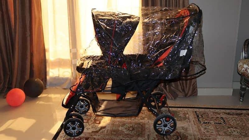 Safety twin stroller 3