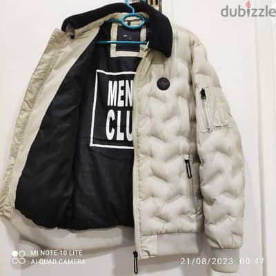 جاكيت جلد ابيض Men's Club