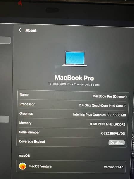 Macbook Pro 2019 13 inch Space Grey / 8GB / 256GB 3