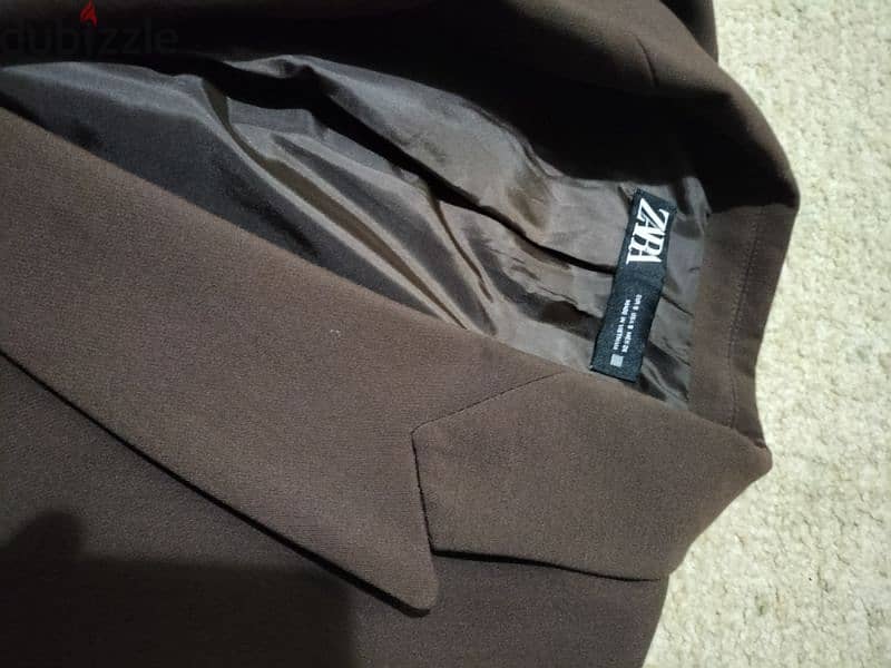 orignal zara blizar jacket brown size large 1