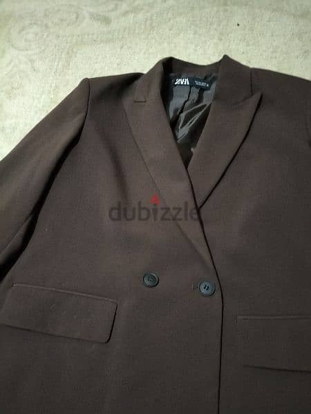 orignal zara blizar jacket brown size large 2