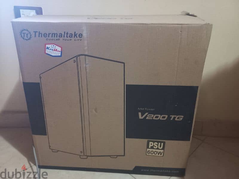 thermaltake v200 tg case 3 fans+ thermaltake Power 600w 0