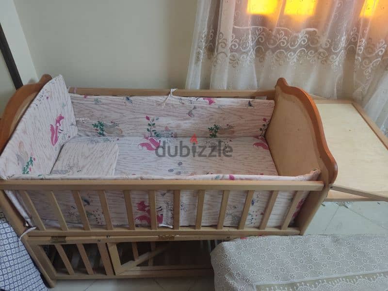 سرير اطفال خشب زان 3