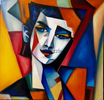 Cubist oil painting