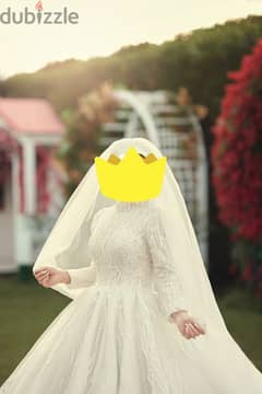 فستان زفاف استخدم مره واحده 0
