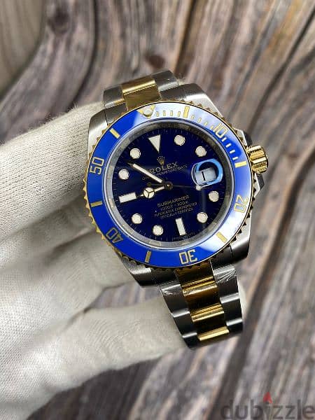 Rolex Submariner Date half gold blue dial,2813 movement 1