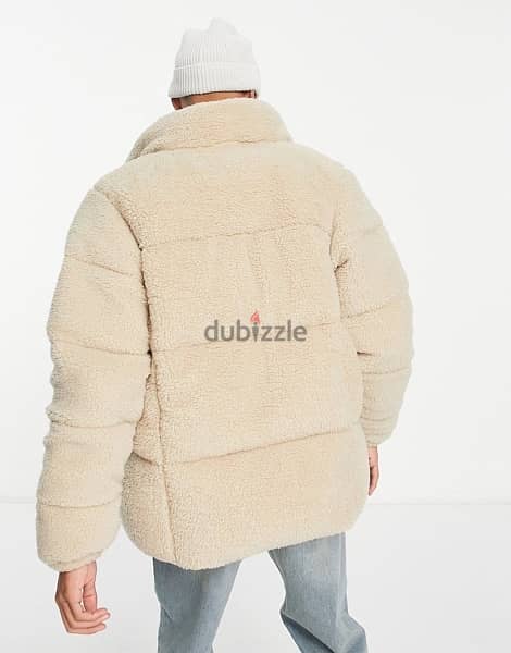 Columbia Puffect Sherpa puffer jacket in stone 1