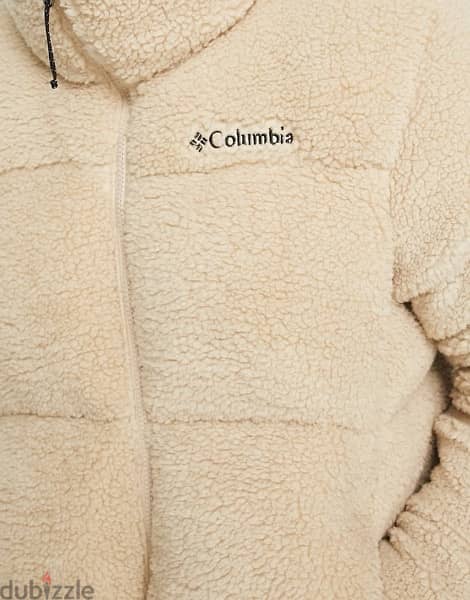 Columbia Puffect Sherpa puffer jacket in stone 2