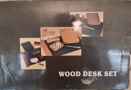 Wood desk set of 7 pieces