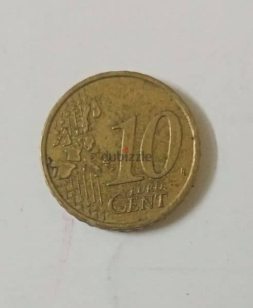 عشرة يورو سنت ايطاليا  عام 2002 1