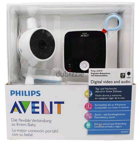 Philips Avent SCD 610 Baby Audio&Videos Monitor مراقبة الطفل صوت صورة 8