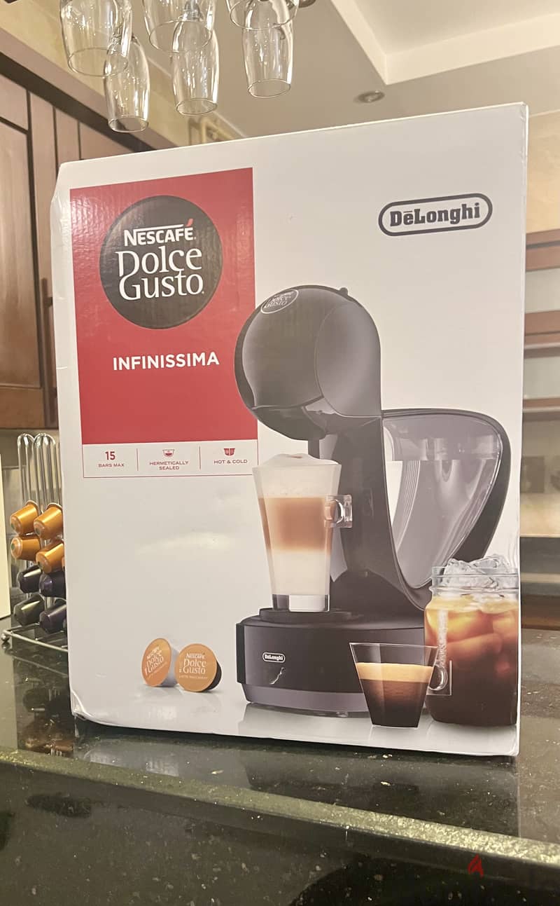 ماكينة قهوة- DeLonghi EDG 160 A Infinissima Nescafe Dolce Gusto Coffee 0