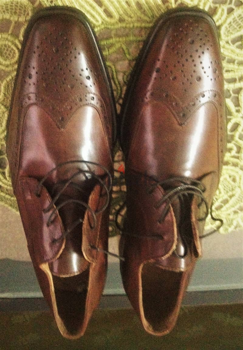 Men's HOBAN / Vero Cuoio Brown Lace Up Leather Shoes 5