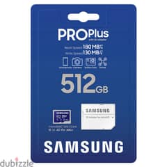 SAMSUNG PRO Plus microSD Memory Card + Adapter, 512GB Read Speed 180MB 0