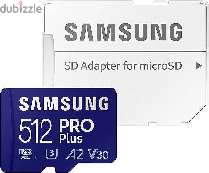 SAMSUNG PRO Plus microSD Memory Card + Adapter, 512GB Read Speed 180MB 1