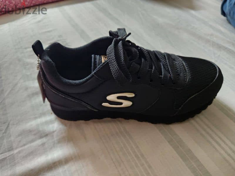 skechers sneakers - black og gold'n gurl - size 36 5