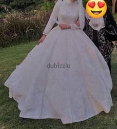 فستان زفاف هاند ميد +الطرحه 0
