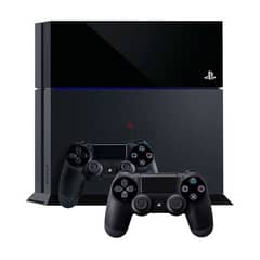 ps4 500 gb with two controllers +5 games, first edition used 1 year 0