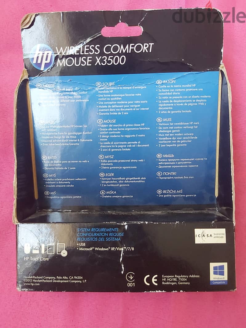 hp WIRELESS COMFORT MOUSE X3500 1