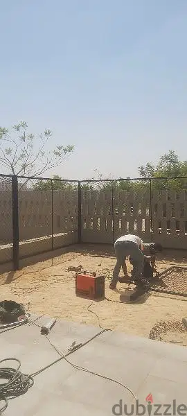 اسوار  سلك اخضر شاسيه علب زائد اعمده نهيز توريد وتركيب