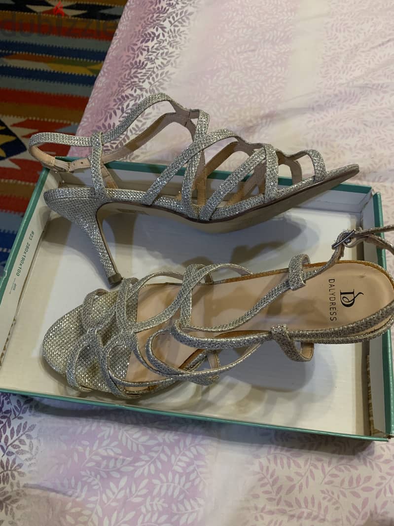 Silver soiree sandals 1