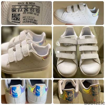 Adidas Stan Smith White Sneakers sizw 26 European 9K US