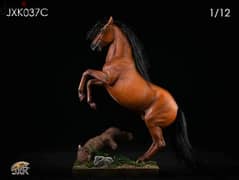 JXK Studios 1/12 scale Hanoverian horses, including harness