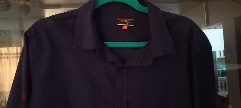 Used once Red tag men dark blue shirt / size xxl 7