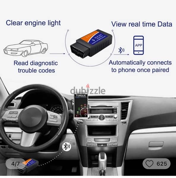 ‎جهاز كشف الاعطال للسياره  OBD2 car scan repair tool IOS android 6