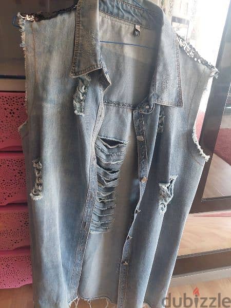 SALE NEW  Jacket Jeans Cut- Size XL يعر خاص 2