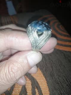 خاتم معدن حجر عقيق يماني قديم جدا جدا متوارث