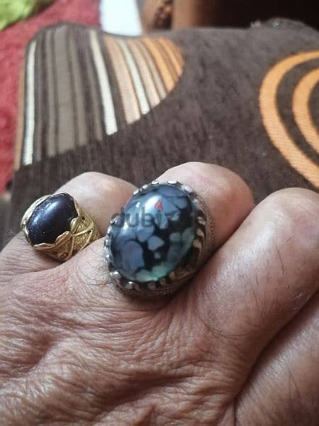 خاتم معدن حجر عقيق يماني قديم جدا جدا متوارث 5