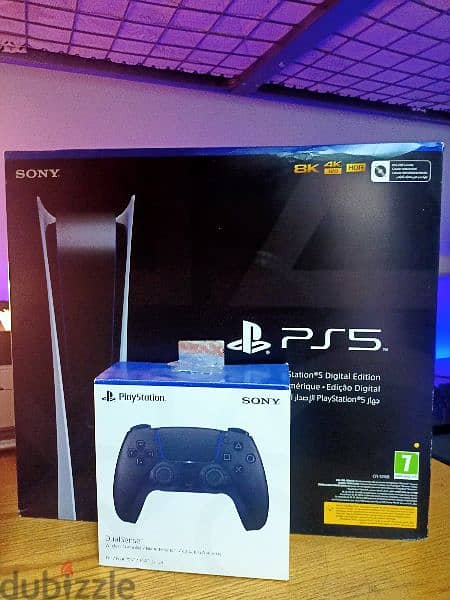 Ps5 digital + black controller 6