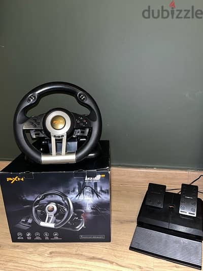 PXN V3 Pro gaming steering wheel (gas and brake pedals) (PC,XBOX,PS)