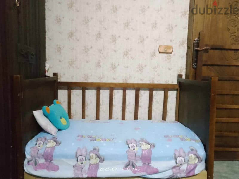 سرير اطفال خشب زان 3