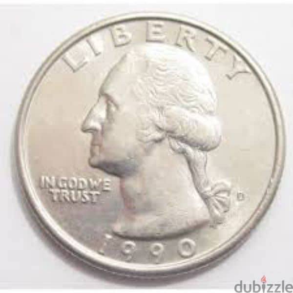 ربع دولار امريكي 1990 0