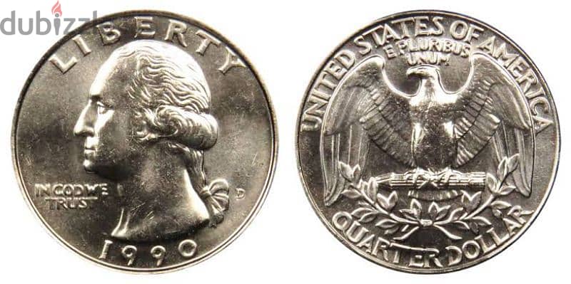 ربع دولار امريكي 1990 1