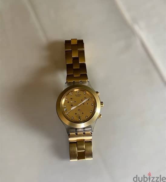 Swatch gold watch ساعه سواتش ذهبي 2