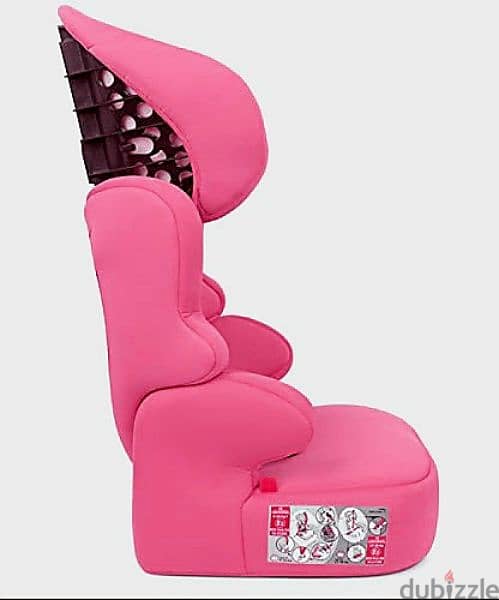 مقعد سيارة مازركير من 9 أشهر ل 12 سنه Mothercare Car Seat, Pink 5