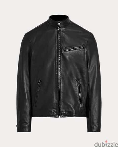 Ralph Lauren Leather Jacekt جاكيت بولو رالف جلد طبيعي خصم ٤٠٪؜ 0