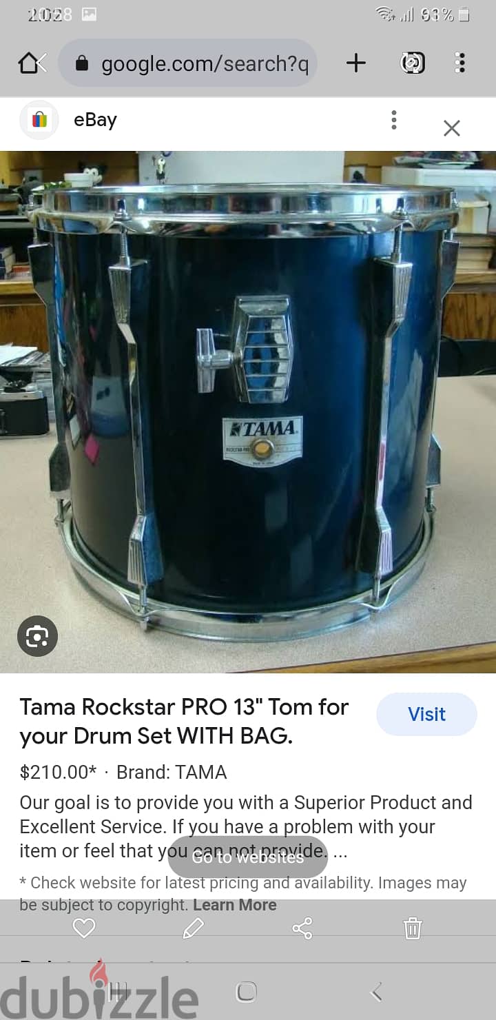 Tama rockstar pro tom 13 inch طاما درامز 5