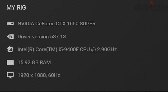 gaming pc Nivida GTX 1650 Super / i5 9400F + Monitor 0