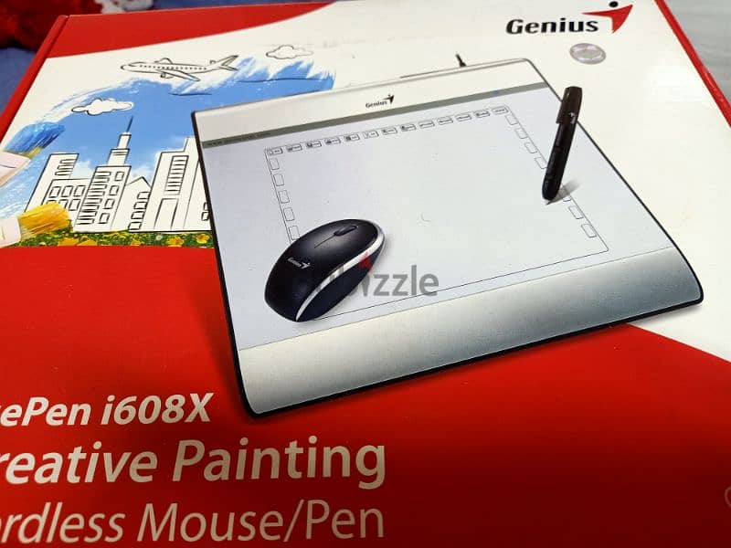 graphic tablet with pin and mouse 2