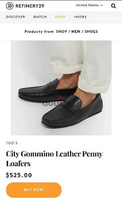 Tod's City Gommino Leather Penny Loafers