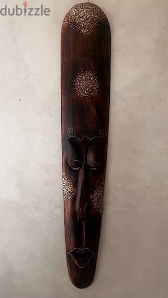 African Mask - قناع افريقي تحفه طول 100 سم صناعه كيني هاند ميد 3