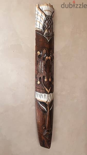 African Mask - قناع افريقي تحفه طول 100 سم صناعه كيني هاند ميد 8