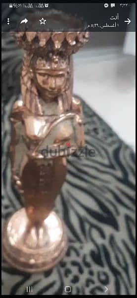 شمعدان من النحاس الاحمر الاصلي الامعRed copper statue 1