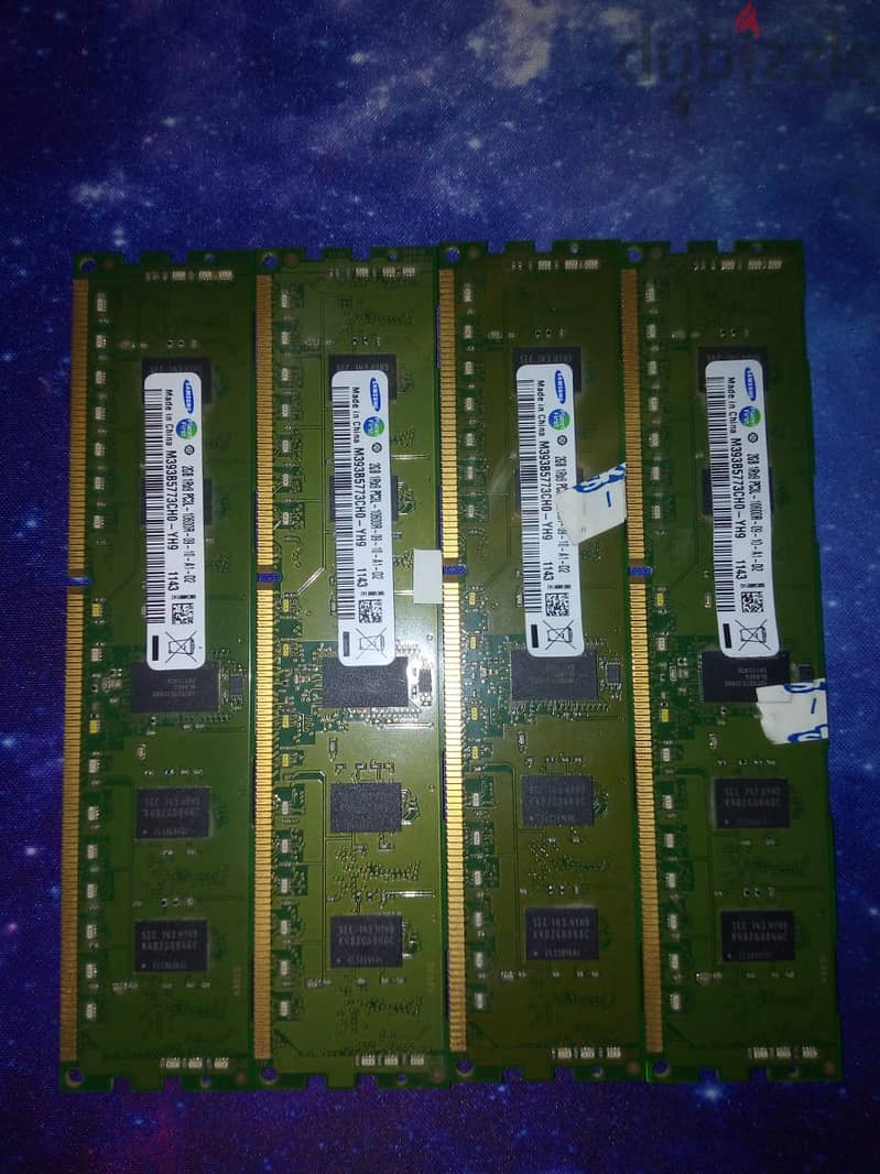 رامات 2 جيجا من شركه samsung ddr3 متوفر اربع قطع مستعمله 1